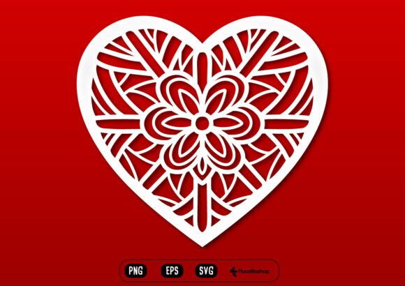 Adding Elegance to Creative Projects with the Valentine Heart Mandala Outline SVG