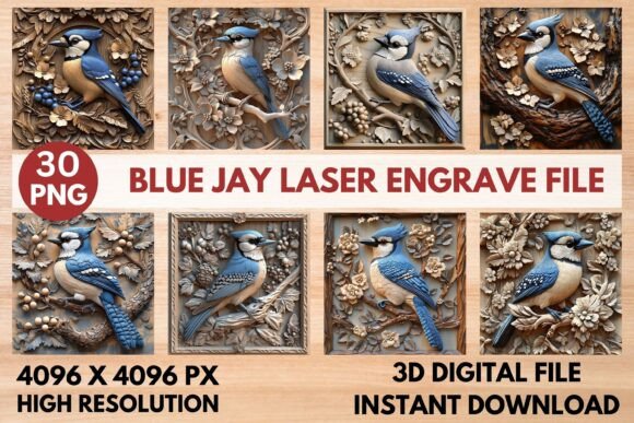 Blue Jay Laser Engrave File