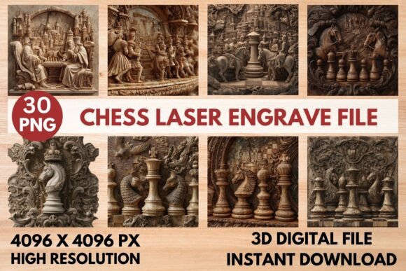 Chess Laser Engrave File: A Premium Design for Precision Engraving