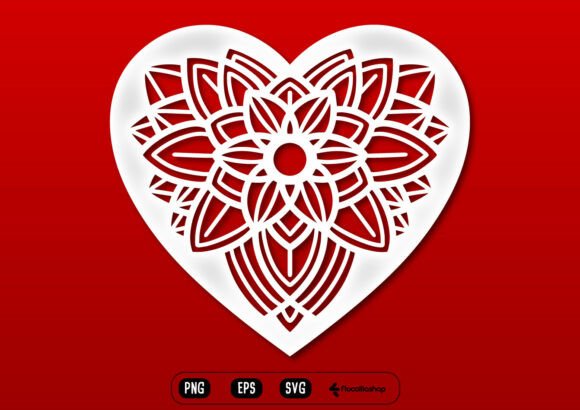 Decorative Floral Mandala Heart SVG: A Versatile Design for Elegance and Creativity