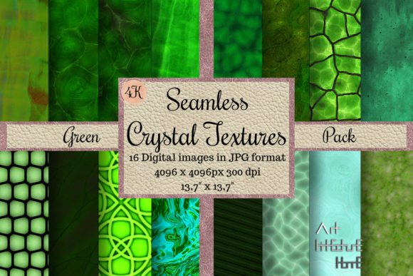 Enhancing Creativity and Design with Seamless Crystal Textures - Green Pack