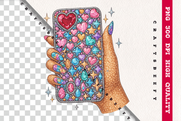 Faux Rhinestone Phone Case PNG: A Sparkling Digital Asset for Creative Projects