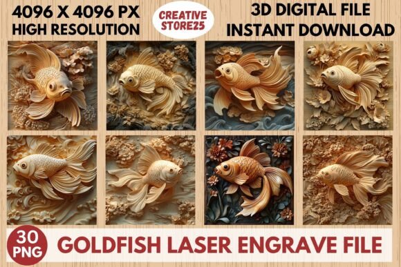 Goldfish Laser Engrave File: A Versatile Design for Laser Engraving Projects