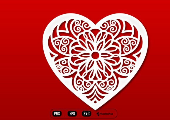 Layered Heart Mandala SVG Design: A Fusion of Art and Craft for Elegant Creations