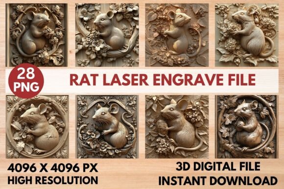 Rat Laser Engrave File