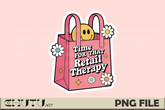 Retail Therapy PNG - Pink Paper Bag