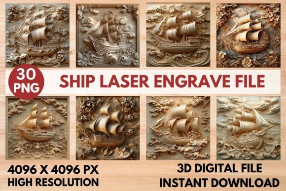 Ship Laser Engrave File