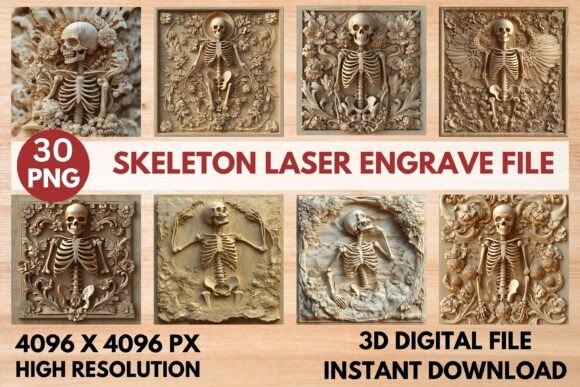 Skeleton Laser Engrave File