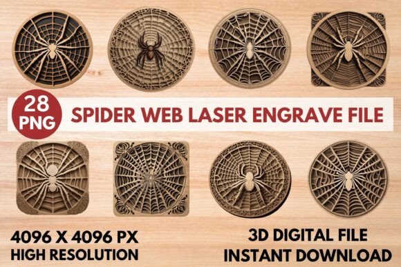 Spider Web Laser Engrave File: A Versatile Design for Creative Projects