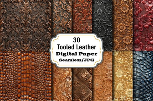 Tooled Leather Texture Patterns: A Versatile Design Resource