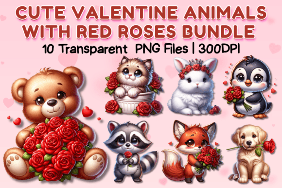 Valentine Animals with Roses ClipArt: A Strategic Asset for Creative and Business Projects