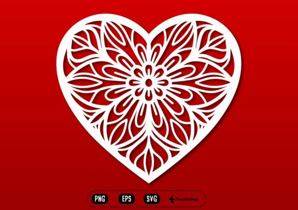 Wedding Heart Mandala Ornament SVG for Elegant Crafts