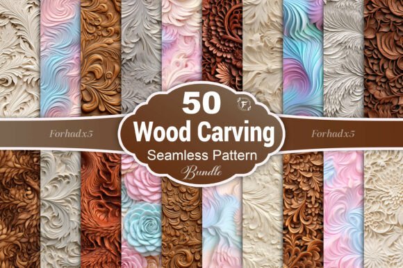 Wood Carving Seamless Pattern: A Creative Resource for Designers and Crafters